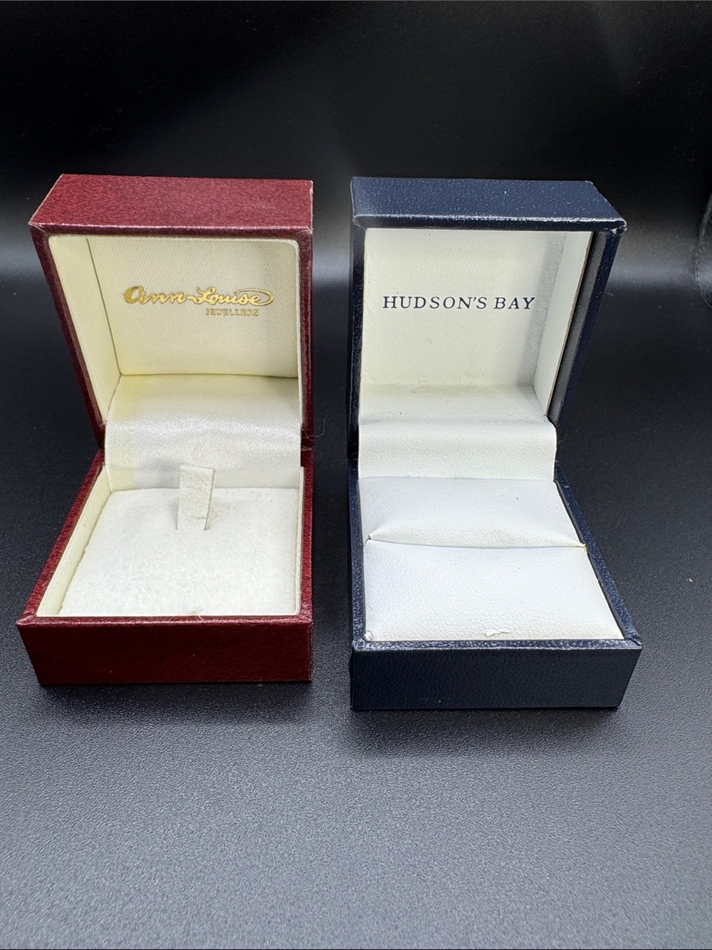 Lot of 2 Empty Jewelry Boxes Hudson’s Bay & Anna Louise Jewellers